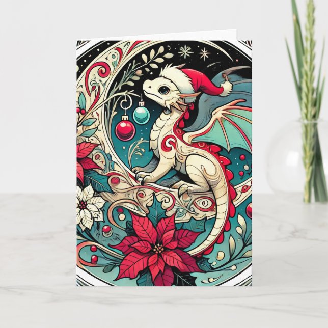 Tarjeta Dragón navidad (Anverso)
