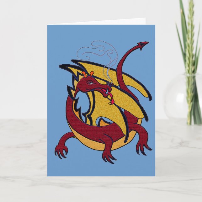 Tarjeta Dragón rojo (Anverso)