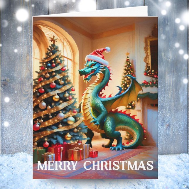 Tarjeta Dragón Verde en Nochebuena (Subido por el creador)