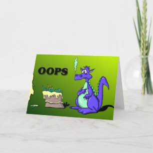 Tarjeta Dragón y Pastel