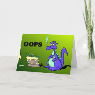 Tarjeta Dragón y Pastel