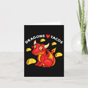 Tarjeta Dragones Aman Tacos Cumpleaños Mexicano Lindo Aman