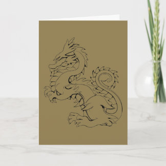 Tarjeta Dragones asiáticos Tatsu son criaturas míticas de 