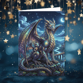 Tarjeta Dragones Celestiales a la Luz de la Luna | Feliz C