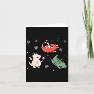 Tarjeta Dragones felices navidad dragón divertido mítico