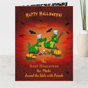 Tarjeta Dragones - ¡Feliz Halloween! Hoy cocinaré