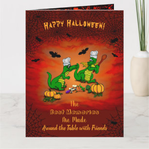 Tarjeta Dragones - ¡Feliz Halloween! Hoy cocinaré