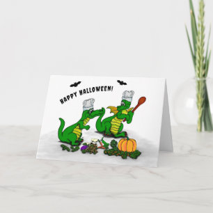 Tarjeta Dragones - ¡Feliz Halloween! Hoy cocinaré
