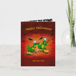 Tarjeta Dragones - ¡Feliz Halloween! Hoy cocinaré