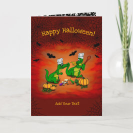 Tarjeta Dragones - ¡Feliz Halloween! Hoy cocinaré