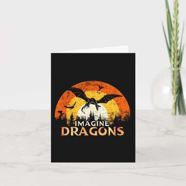 Tarjeta Dragones míticos de fantasía de Anime Kawaii Imagi (Anverso)