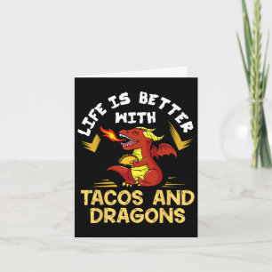 Tarjeta Dragones Tacos Mujeres Hombres Niños Mexicanos Amo