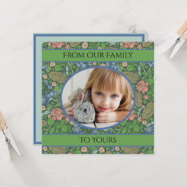 Tarjeta Dragonfly de época volando en un jardín inglés