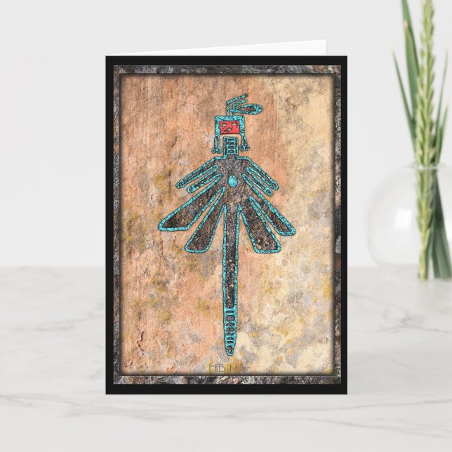 Tarjeta Dragonfly, mitología de los insectos (Anverso)