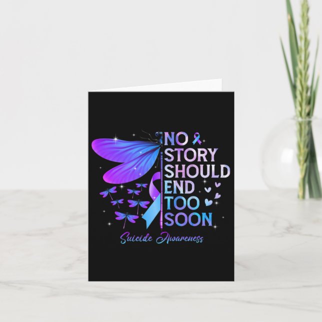 Tarjeta Dragonfly, ninguna historia debería terminar pront (Anverso)