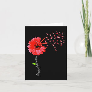 Tarjeta Dragonfly Red Bravo Aneurysm Awareness Support Str