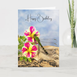 Tarjeta Dragonfly Sobre El Cumpleaños De Petunia