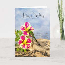 Tarjeta Dragonfly Sobre El Cumpleaños De Petunia