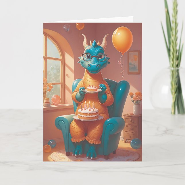 Tarjeta Dragon's Birthday Blaze (Anverso)