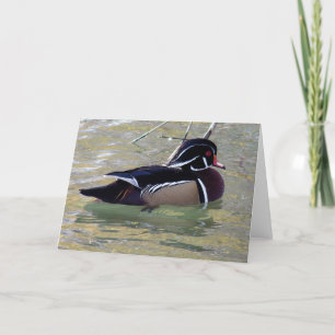 Tarjeta Drake de pato de madera