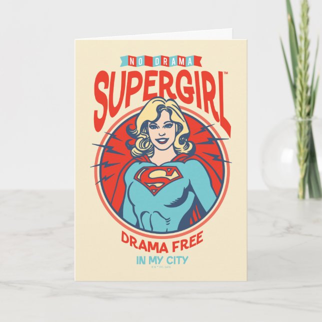 Tarjeta Drama de superchica libre en mi ciudad (Anverso)