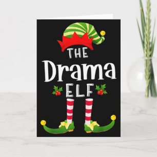 Tarjeta Dramático Elfo de Navidad Pijama Igual Partido de 