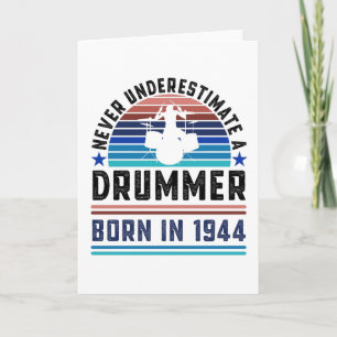 Tarjeta Dramero nacido en 1944 80º cumpleaños regalo de ta
