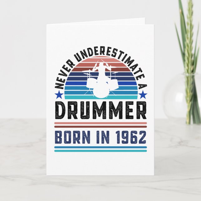Tarjeta Dramero nacido en 1962 60º cumpleaños regalo de ta (Anverso)