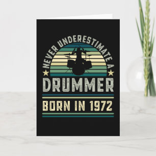 Tarjeta Dramero nacido en 1972 50º cumpleaños Regalos de t