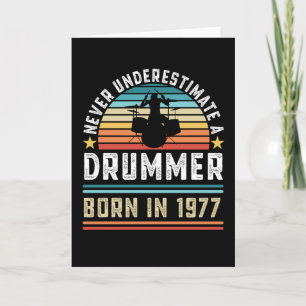 Tarjeta Dramero nacido en 1977 50º regalo de tambor