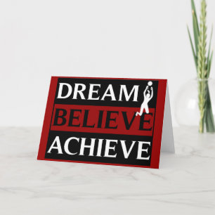Tarjeta Dream Believe Achieve Lady Volleyball