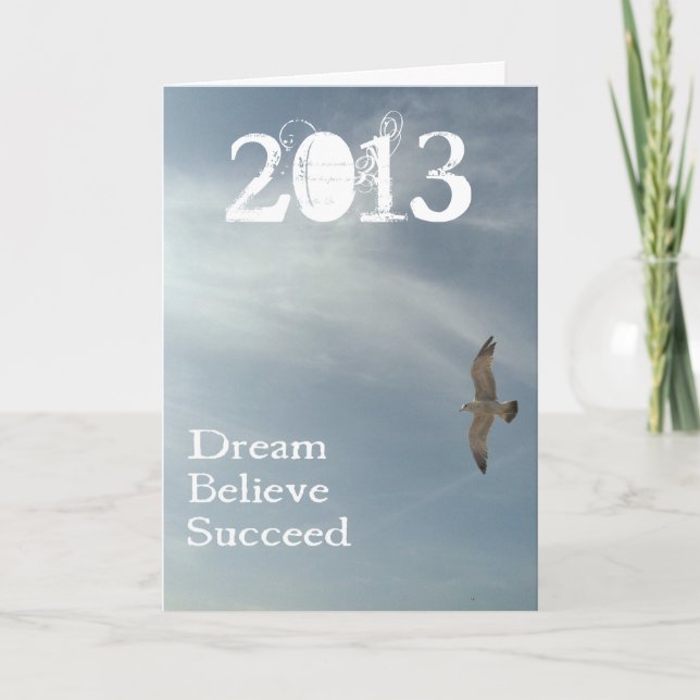 Tarjeta Dream, Believe, Succeed - Graduación 2013 (Anverso)