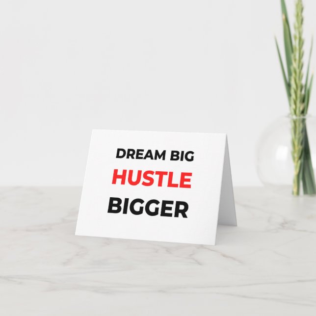 Tarjeta Dream Big Hustle Bigger 2 (Anverso)
