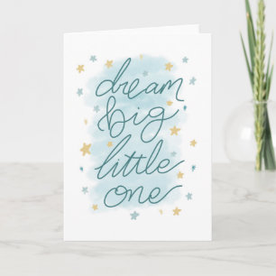 Tarjeta Dream Big Little One Pastel Stars
