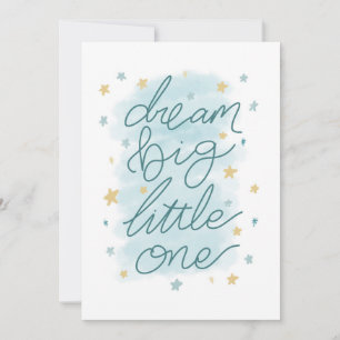 Tarjeta Dream Big Little One Pastel Stars