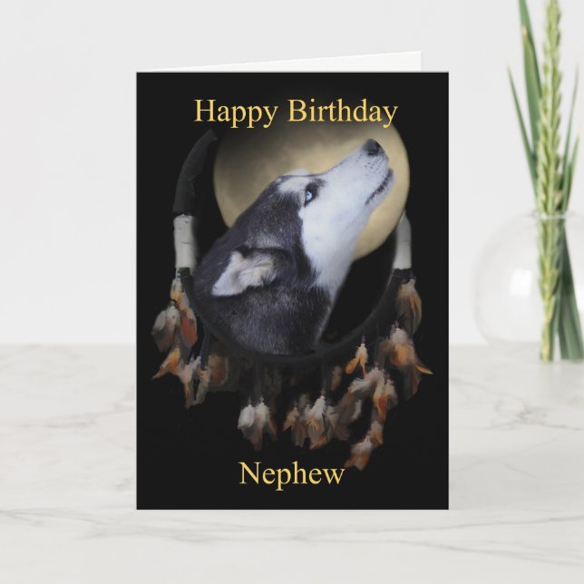 Tarjeta Dream Catcher Happy Birhday Nephew Card (Anverso)