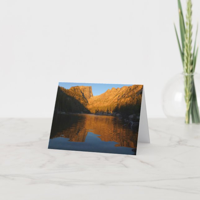 Tarjeta Dream Lake en luz del amanecer I (Anverso)