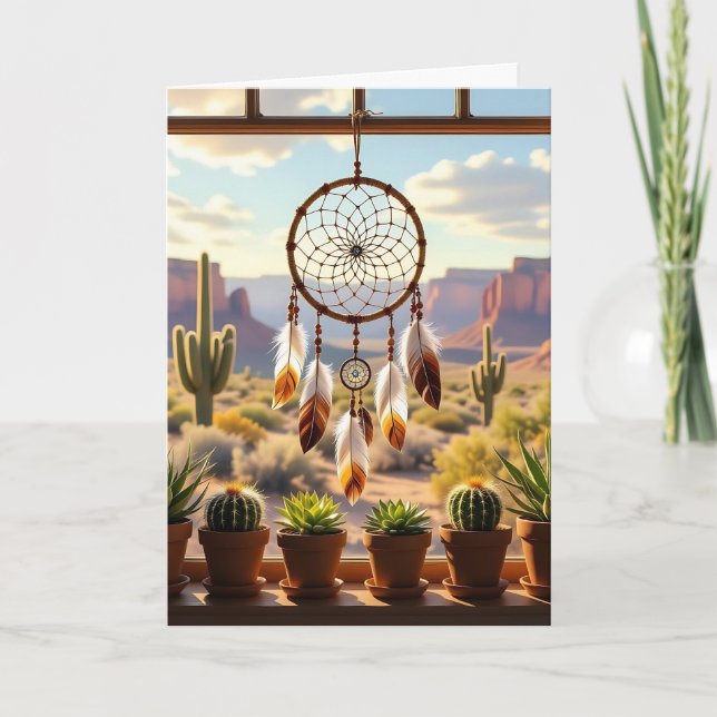 Tarjeta Dreamcatcher, cañones del desierto, cumpleaños de  (Anverso)