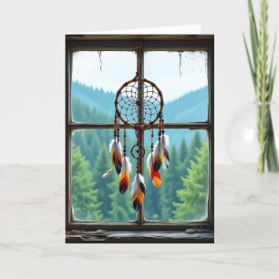 Tarjeta Dreamcatcher y Montañas   Cumpleaños