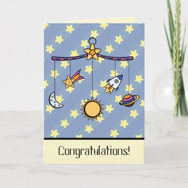 Tarjeta Dreams of Space Mobile Greeting Card (Anverso)