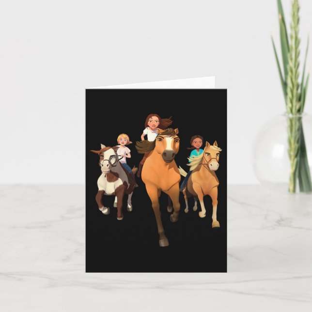 Tarjeta Dreamworks Spirit Riding Free - Caballo a caballo (Anverso)