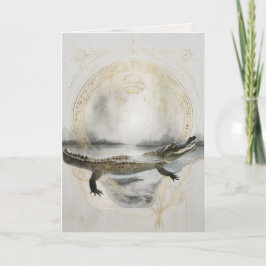 Tarjeta Dreamwoven Guardian Alligator Greeting Card