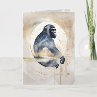 Tarjeta Dreamwoven Guardian Chimpanzee Greeting Card
