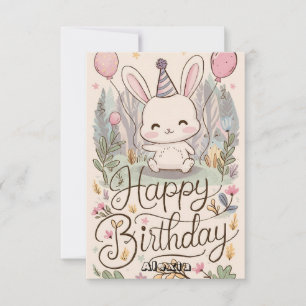 Tarjeta Dreamy Bonito Bunny Digital Birday