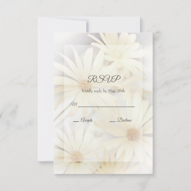 Tarjeta Dreamy Daisies 2 RSVP (Anverso)