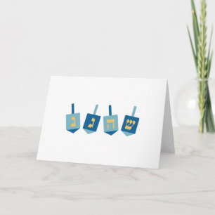 Tarjeta Dreidel de Janucá