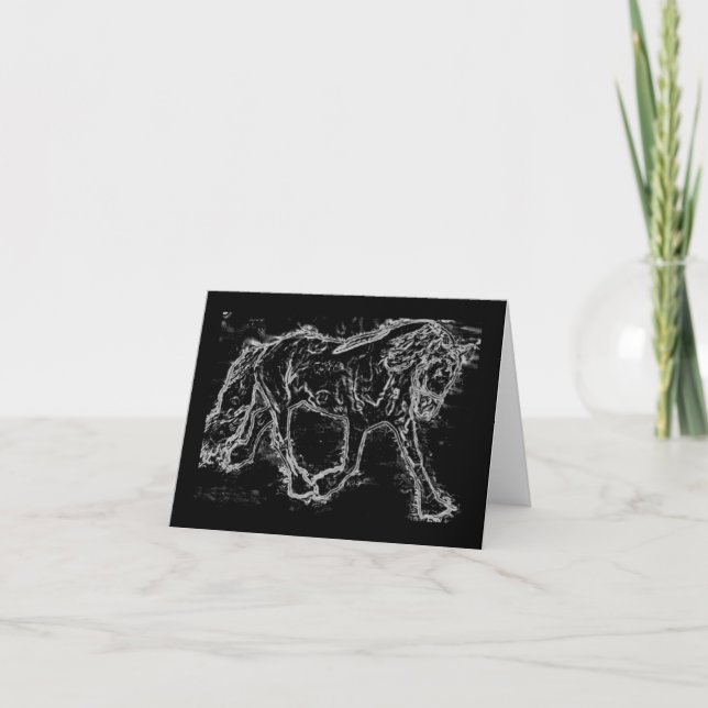Tarjeta Dressage Horse Notecards (Anverso)