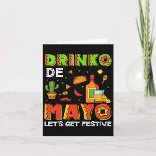 Tarjeta Drinko De Mayo Consigamos a los hombres festivos d