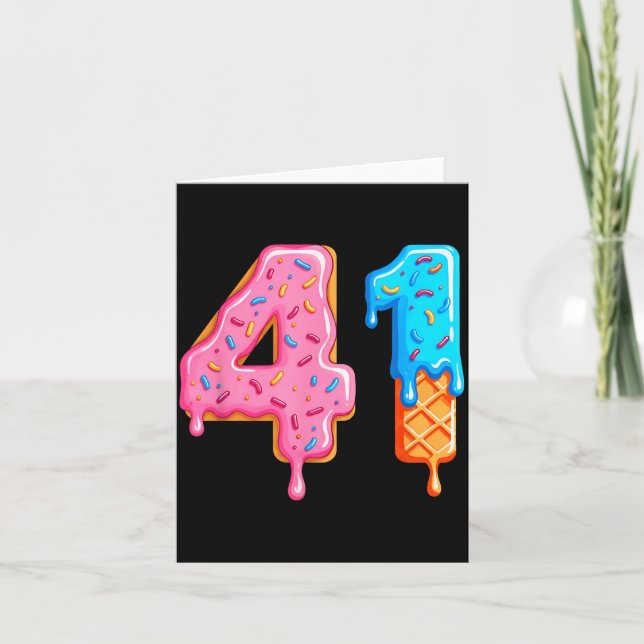 Tarjeta Drip 41 Meme Cool Baseball Style Number Forty One  (Anverso)