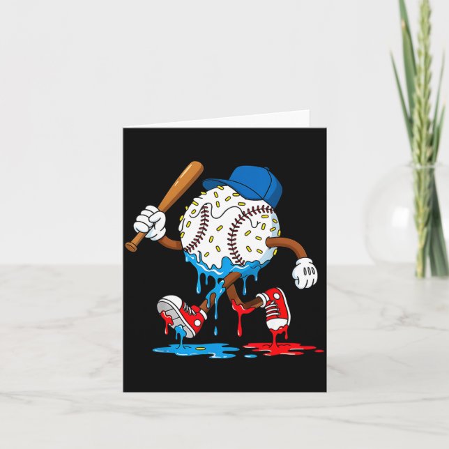 Tarjeta Drip de helado de béisbol Sts Estilo de vida de bé (Anverso)